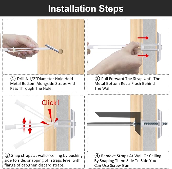 14 Pack Drywall Anchor with Included Bolts - Image 4