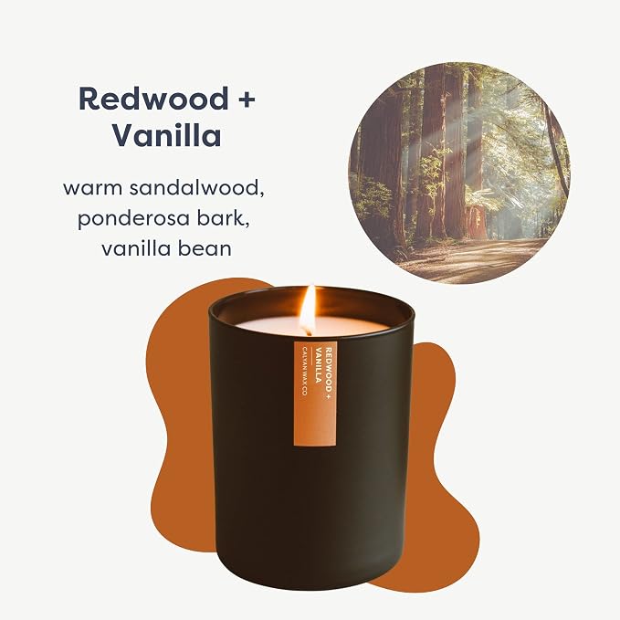 Redwood & Vanilla Scented Candle - Image 2