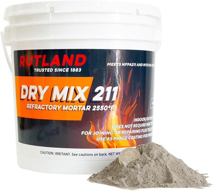 Rutland Dry Mix 211 Refractory Mortar 10 Pound by RutlandProducts