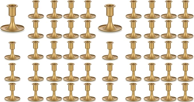 Candlestick Holders Taper Candle Holders, Romadedi Gold Candle Stick Candle by ROMADEDI