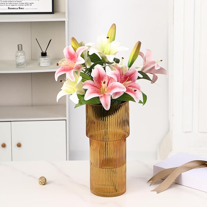 Large Glass Vase, 12 Inches Tall Vase - Image 7