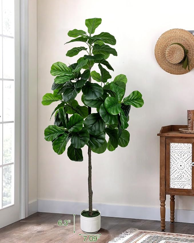 Artificial Fiddle Leaf Fig Tree 6FT - Image 3