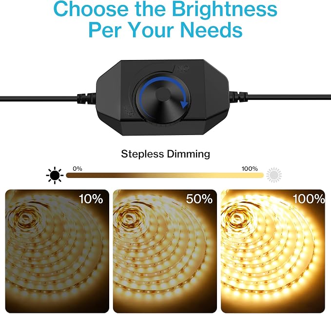 Olafus 32.8ft LED Strip Lights Warm White, Dimmable Soft White Light Strip 3000K - Image 3