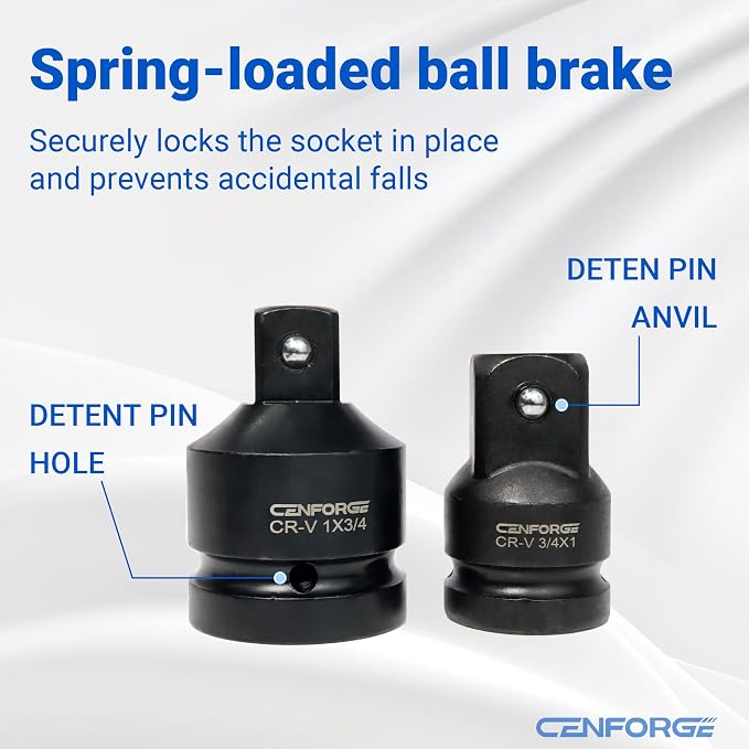 8-PC Impact Socket Adapter and Reducer Set, 1/4" 3/8" 1/2" 3/4" Drive Socket - Image 5