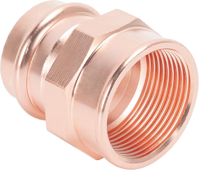 Copper Press Fittings 1/2" Female Adapter x 1/2" Press 10 Pack - Image 2