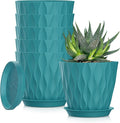 5 Inch Planter Pots, 6 Pack Indoor Planters, Small Flower Pots by SQKH