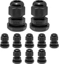 Bonsicoky 10 Pcs 1/4" NPT Nylon Cable Glands, IP68 Waterproof Adjustable Cord by Bonsicoky