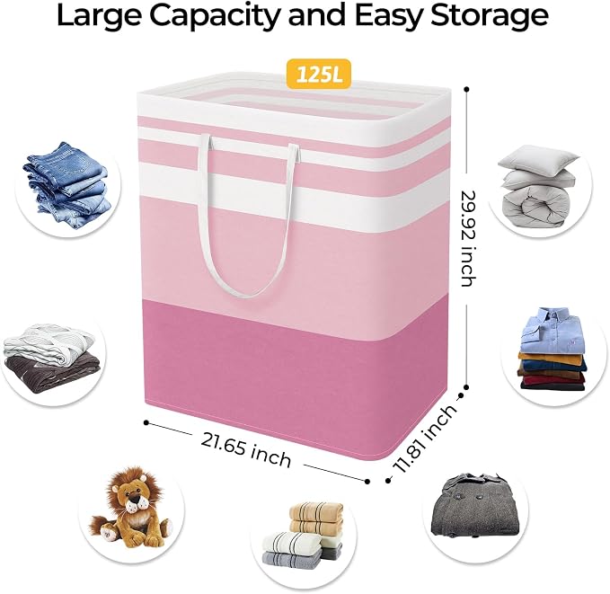 HomeHacks 2 Pack Laundry Baskets, Laundry Hampers Bags | Waterproof, - Image 4