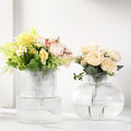 Ribbed Glass Vases, Modern Vase by YANWE