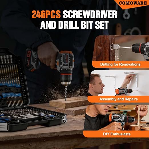 COMOWARE Drill Bit Set, Screwdriver Drill Bits Set Combo Kit - Image 7
