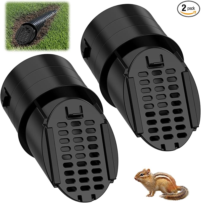 2 Pack 4" Gutter Downspout Extensions, Rain Diverter, Drainage Grate Yard Drain by Lebenwell