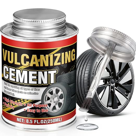 Vulcanizing Cement 8.5Oz, All Purpose Tire Repair Glue, Fast-Dry Rubber Cement by BORNINBEAUTY