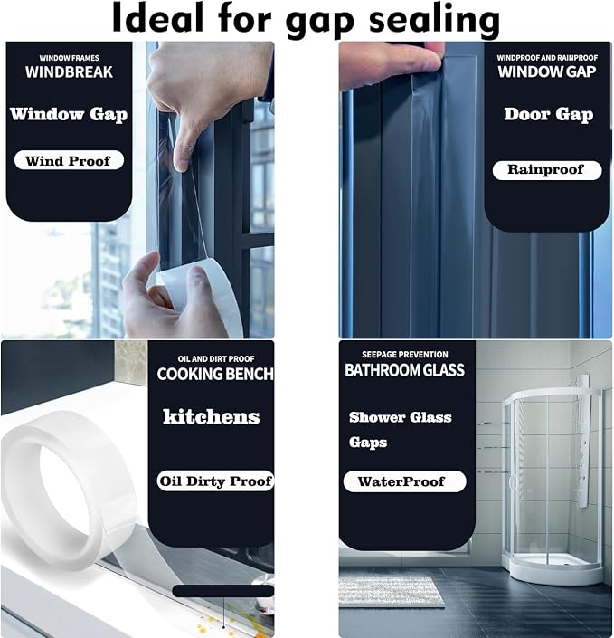 Air Conditioner Window Weather Sealing Tape 2 Inch x 33 FT Weather Stripping - Image 3