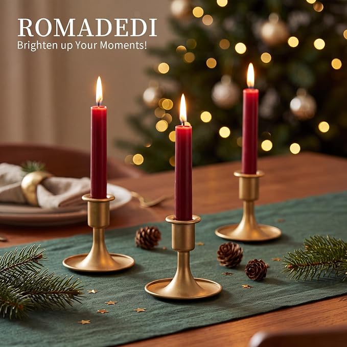 Candlestick Holders Taper Candle Holders, Romadedi Gold Candle Stick Candle - Image 8
