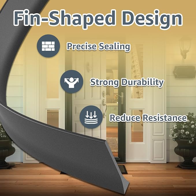 2PCS Compatible with Andersen Storm Door Bottom Sweep Fin Weatherstrip | - Image 4