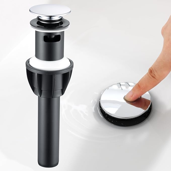 TIORIY Chrome Pop Up Bathroom Sink Drain, by TIORIY
