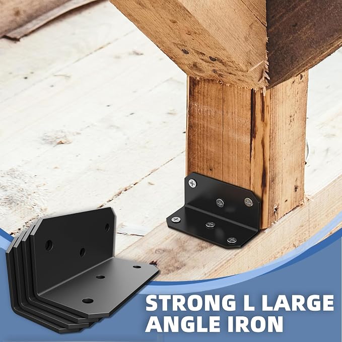4"x2" Steel Corner Braces, L Brackets - Image 6