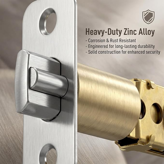 Adjustable Deadlatch 2-3/8'' or 2-3/4'', Adjustable Door Latch Entry Door Lock - Image 8