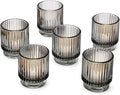 Kate Aspen Ribbed Glass Candle Holder Set by KateAspen
