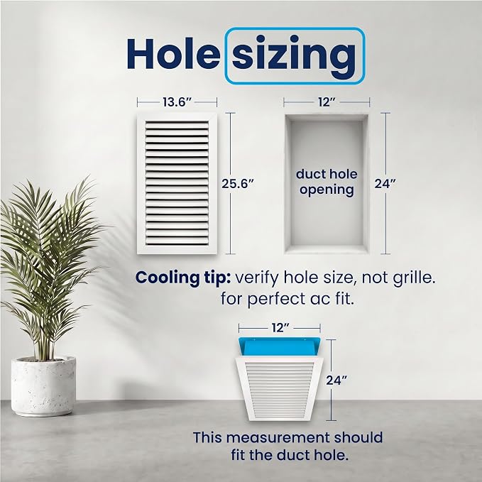 12x24 Aluminum Wall Ceiling Air Return Vent Cover HVAC Rustproof Grille - Image 2