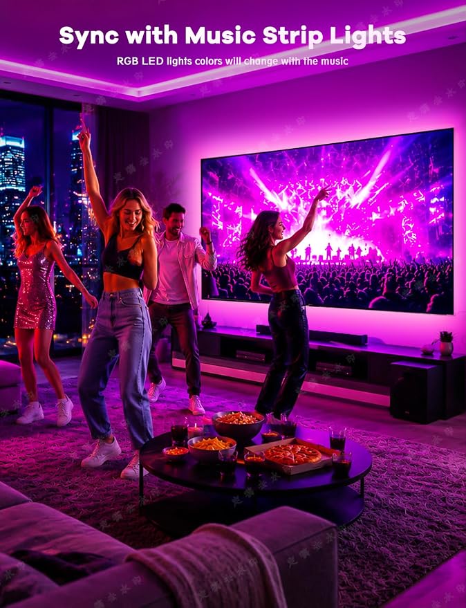 MATICOD LED Lights for TV, 13.1ft TV Lights for 45-60in, Music Sync Color - Image 4
