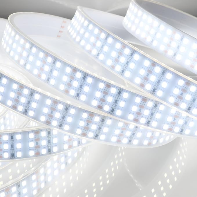 16.4Ft Triple Row LED Strip Lights, Daylight White 6000K DC12V IP67 | Super - Image 4