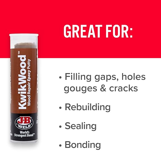 J-B Weld Tan KwikWood Wood Repair Epoxy Putty, 1 oz. Stick - Image 3