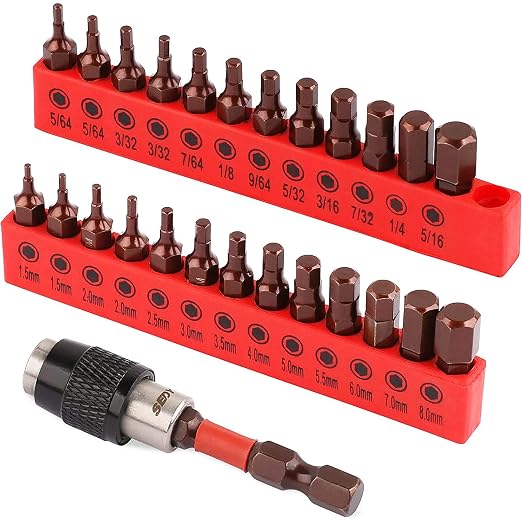 Premium 25-Piece Allen Key Drill Bit Set by SEDY