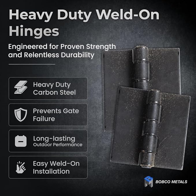 Heavy Duty Weldable Hinges | Steel Butt Hinge Design - Image 3