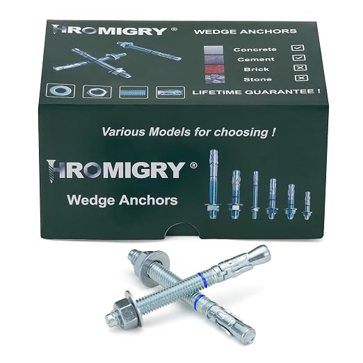 3/8" x 3-3/4" Concrete Anchors 3/8 inch Wedge Anchors Bolts Zinc Plated - Image 9