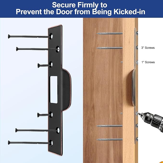 Extra-Long Door Strike Plate, Extended Length/Height - Image 4