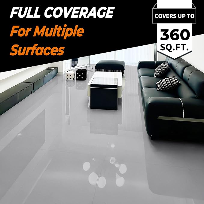 Floor Paint, Indoor Epoxy Floor Coating, 2 Pounds, Household Tile Color - Image 5