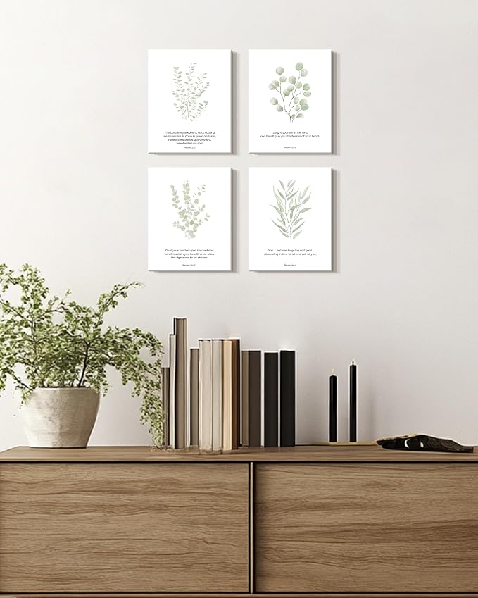 Drsoum Bible Verses Inspirational Scripture Framed Wall Art Botanical Plant - Image 6