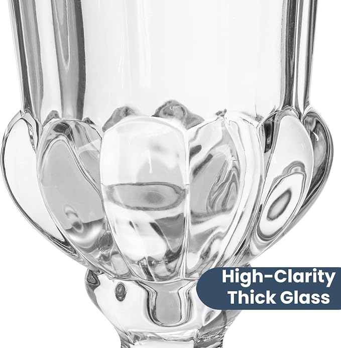 8 Inch Glass Urn Vase, Large Crystal Glass Vase, Vintage Vases - Image 6