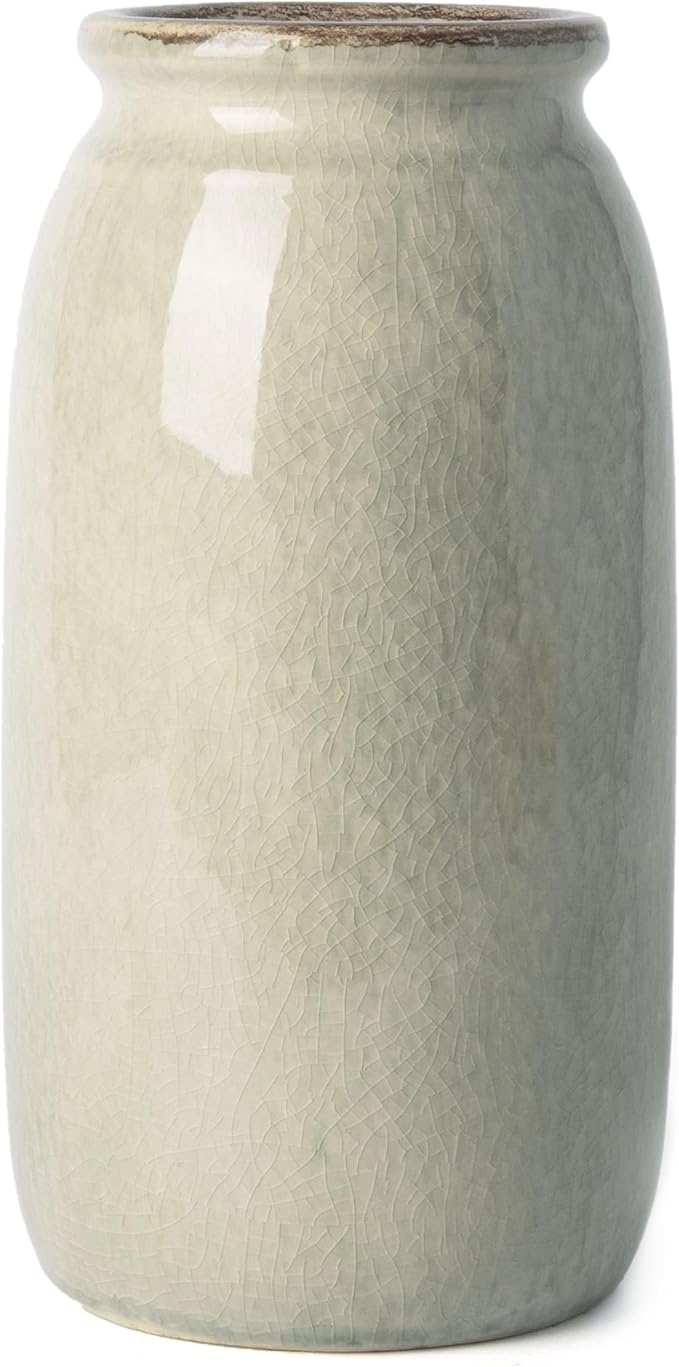 VICTOR & TERESA Rustic Green Vase by VICTORTERESA