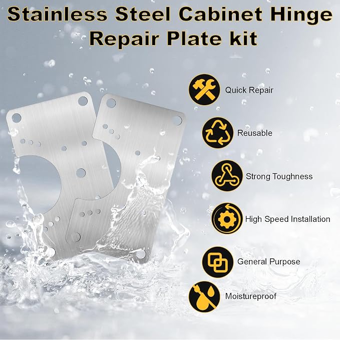 Cabinet Hinge Repair Plate, Hinges Repair Fixing Plate Cabinet Repair Board | 6 - Image 5