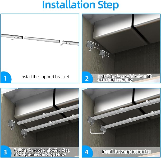 Qualward Undermount Sink Supports Brackets, Adjustable Undermount Sink Support - Image 6