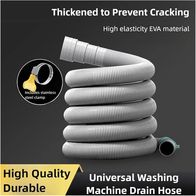 Flexible 1/2/3/5m Washing Machine Drain Hose EVA Dishwasher Extension Pipe - Image 3