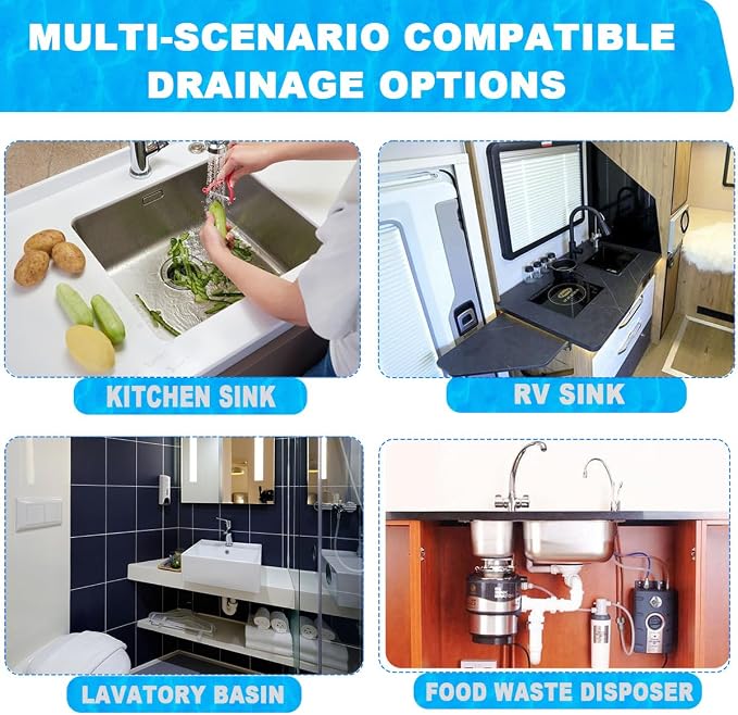 P Trap for Bathroom Sink Drain Pipe Kit 1-1/2" or 1-1/4" Sink Trap – - Image 7