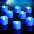Homemory 50-Pack Blue Flameless Battery Tea Light Candles, 200+ Hours | by Homemory