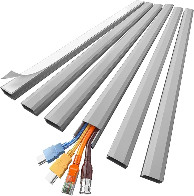 Delamu Grey Cord Hider, 85in Cord Covers by DELAMU