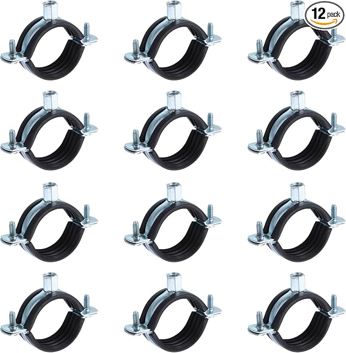uxcell 12 Pcs Split Ring Pipe Hanger, 50mm/2inch Adjustable Pipe Bracket Clamp by uxcell