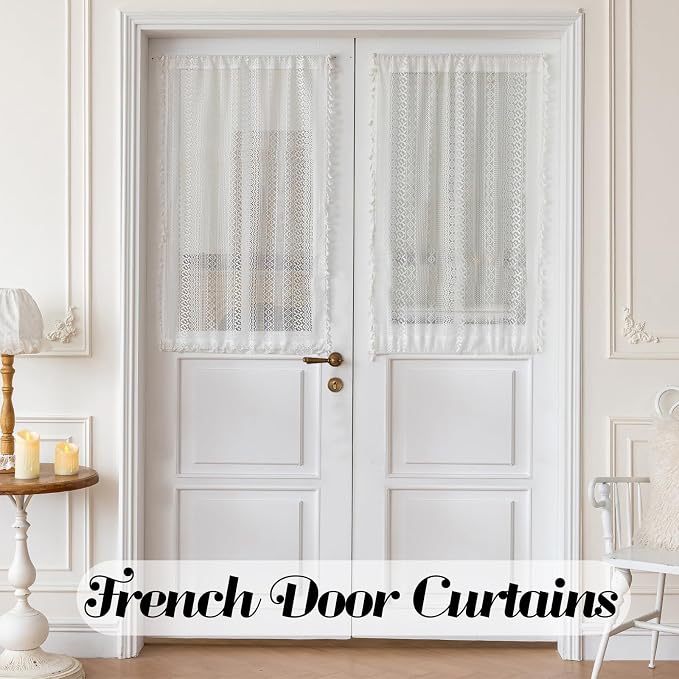 Sutuo Home White French Door Curtain - Image 6