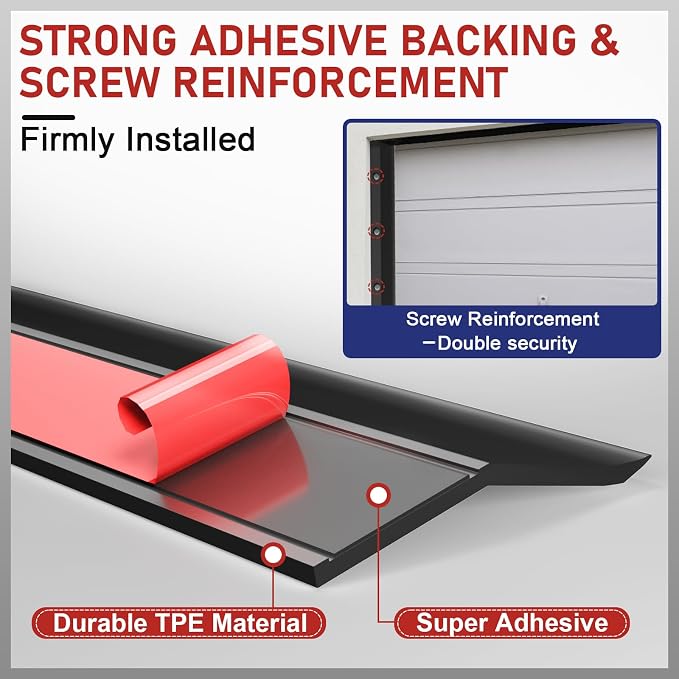 Garage Door Seal Top and Sides - 23 Ft Garage Door Weather Stripping Side Seal - Image 6