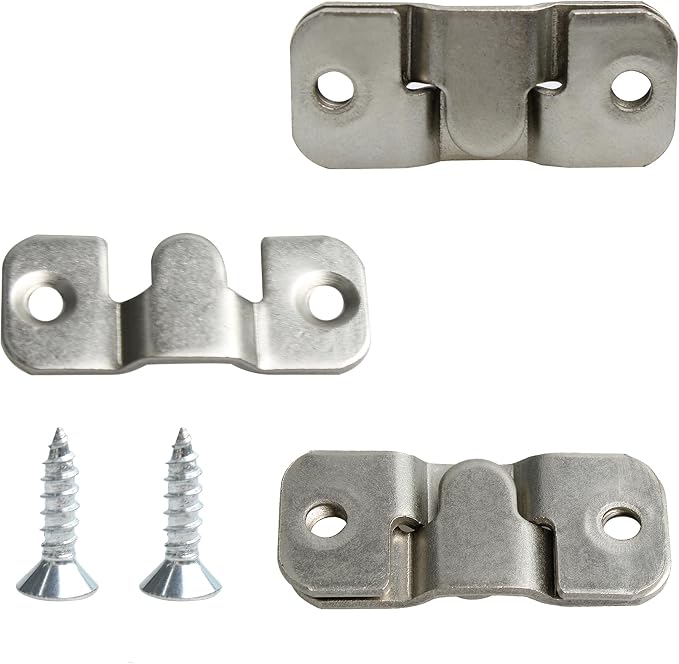 16PCS Flush Mount Bracket, 43x19mm Interlocking Furniture Connector, Stainless - Image 3