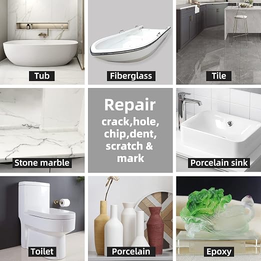 Tub and Fiberglass Shower Repair Kit, Porcelain Repair Kit | Porcelain Sink and - Image 5