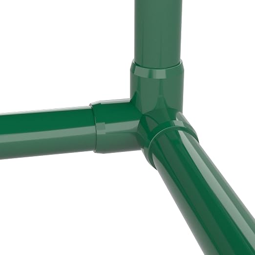 1” 3-Way Elbow Furniture Grade PVC Fitting in Green, Made in USA, UV-Resistant - Image 9