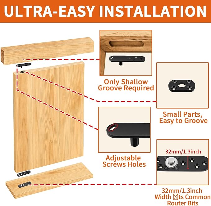 Heavy Duty Pivot Hinge Hold Open Hidden Door Hinge - Image 5