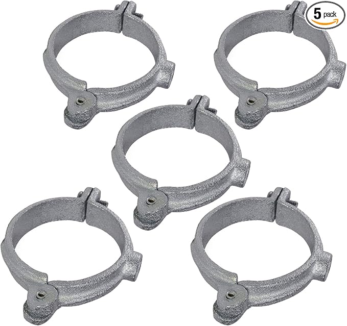 HIGHCRAFT HINGG-04-5 Industrial Decor Hinged Split Ring Pipe Hanger 4 in. by Highcraft