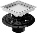 EXF Square Shower Drain 6 Inch Brushed Nickel by EXF